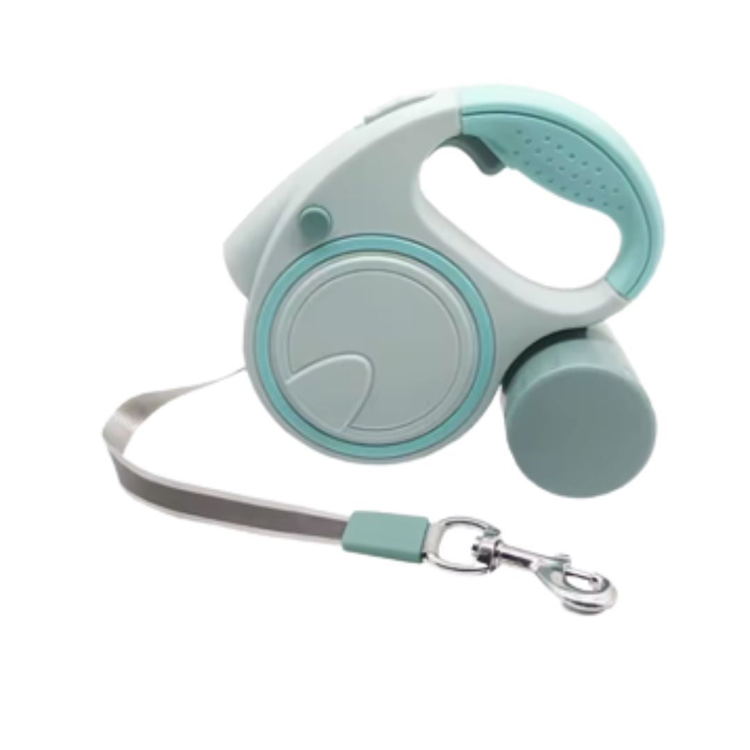 LED Retractable Leash with Bag Holder